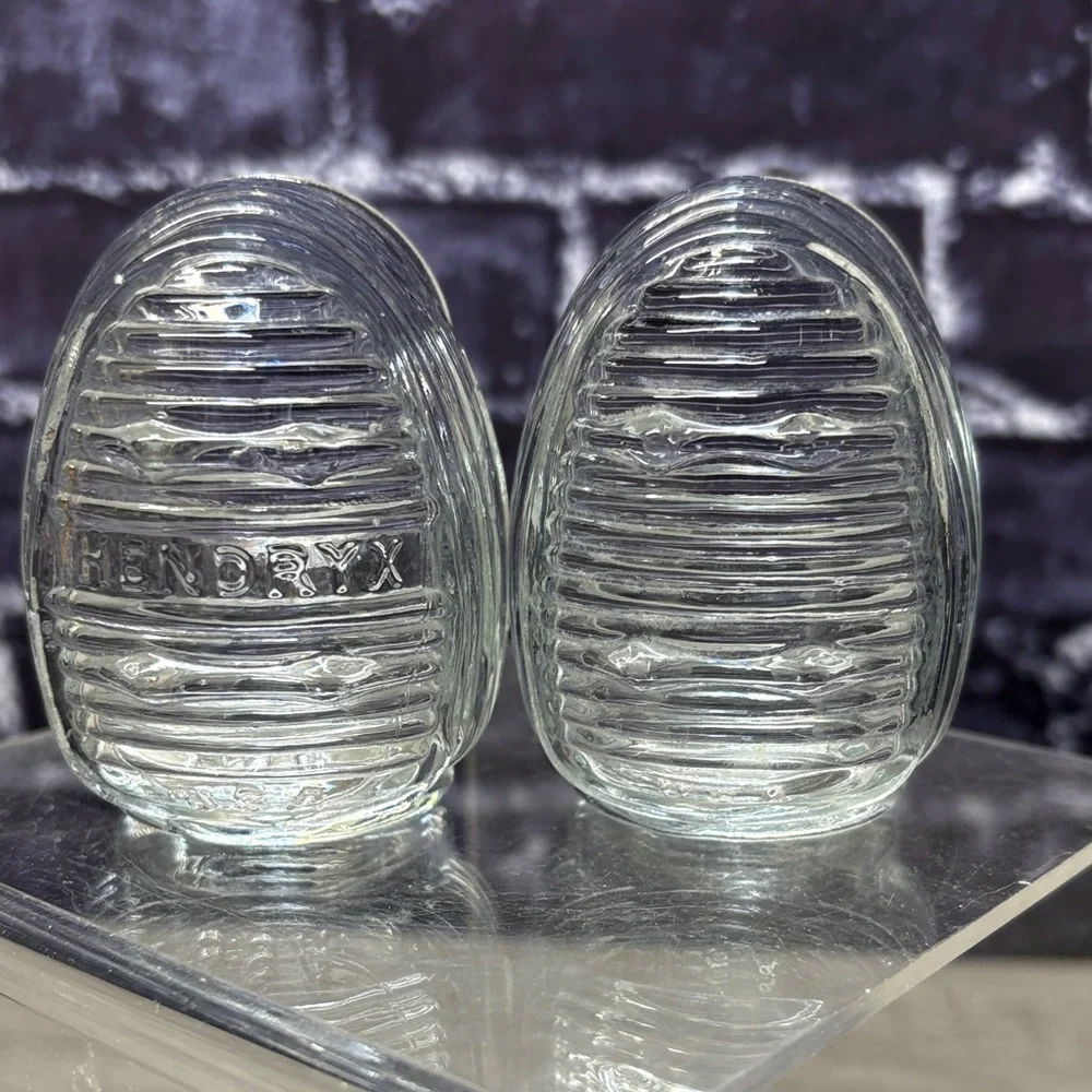 Antique Hendryx Clear Glass Bird Feeder/Waterer